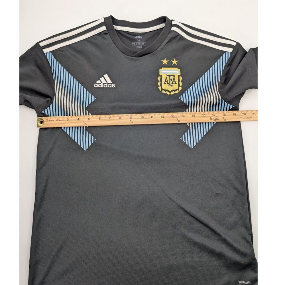 Argentina Soccer Jersey Mens Medium Black World Cup Away AFA Futbol - Picture 11 of 16